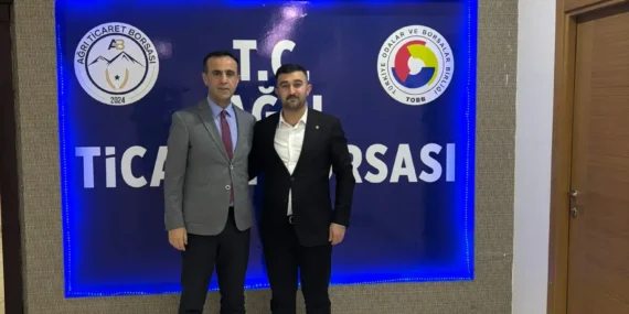 Ağrı Ziraat Bankası Müdürü Oruçtan Ticaret Borsası Başkanı Yıldırıma Ziyaret
