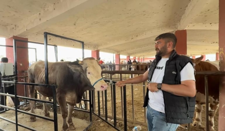 Ağrı hayvan pazarı arefe günü doldu taştı